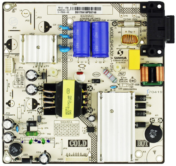 Hitachi X490251 81-PBE043-H93 Power Supply Board