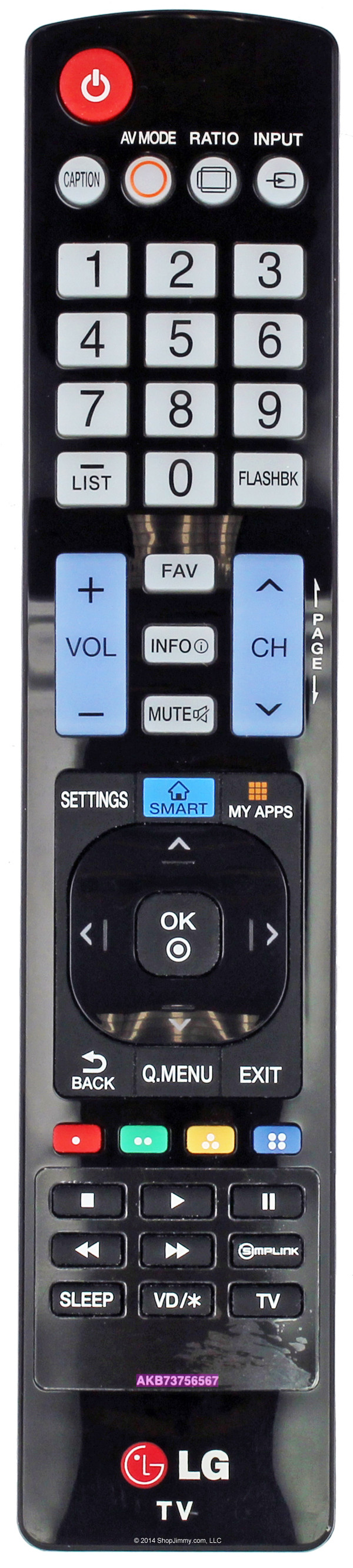 LG AKB73756567 Remote Control