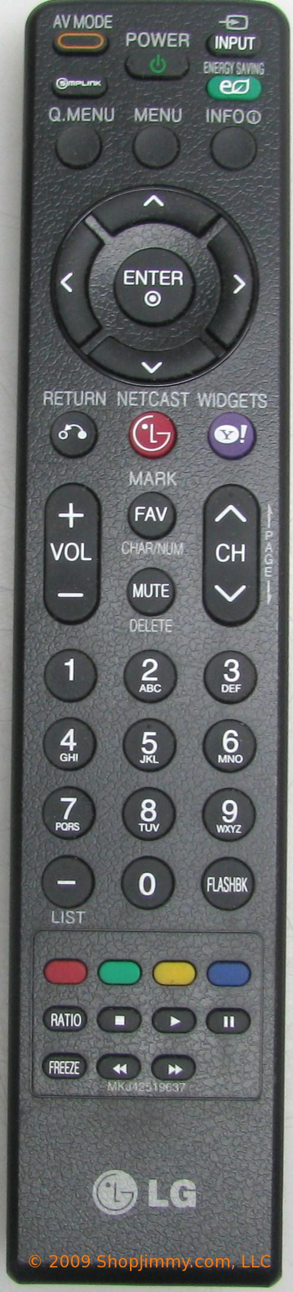 LG MKJ42519637 Remote Control