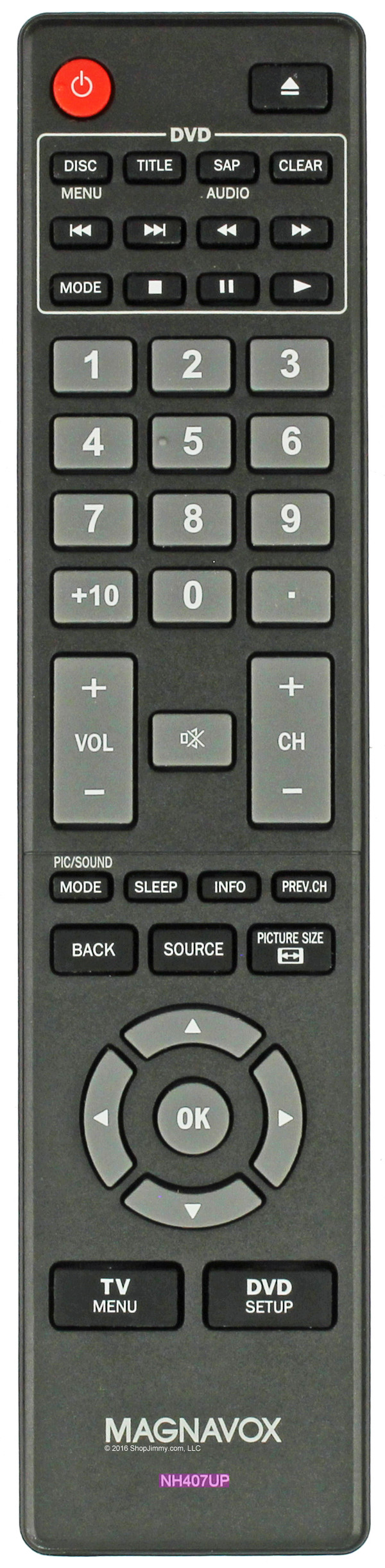 Magnavox NH407UP Remote Control-Open Bag