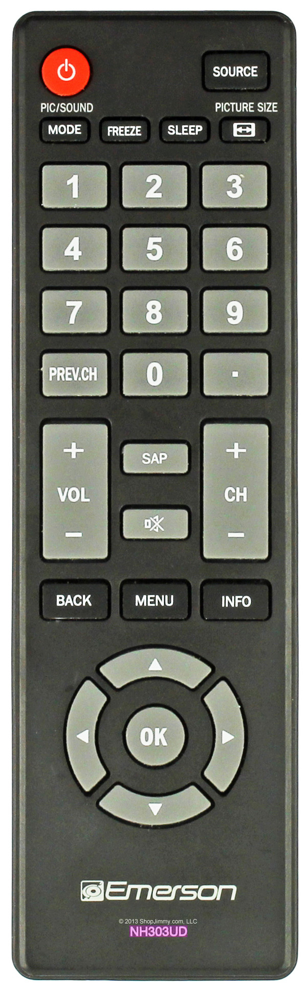 Emerson NH303UD Remote Control--Open Bag