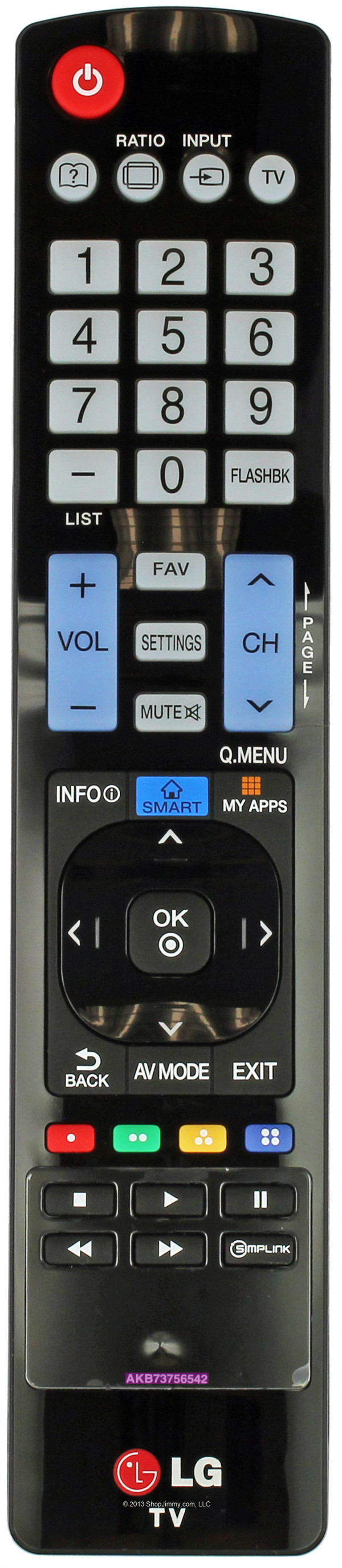 LG AKB73756542 Remote Control