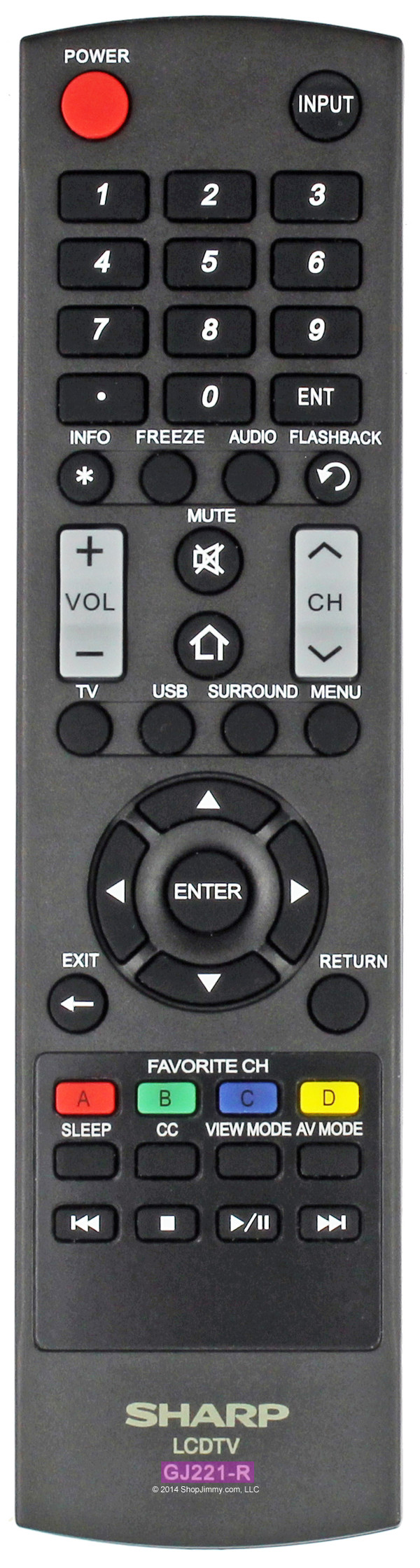 Sharp 9LE098003063211 Remote Control