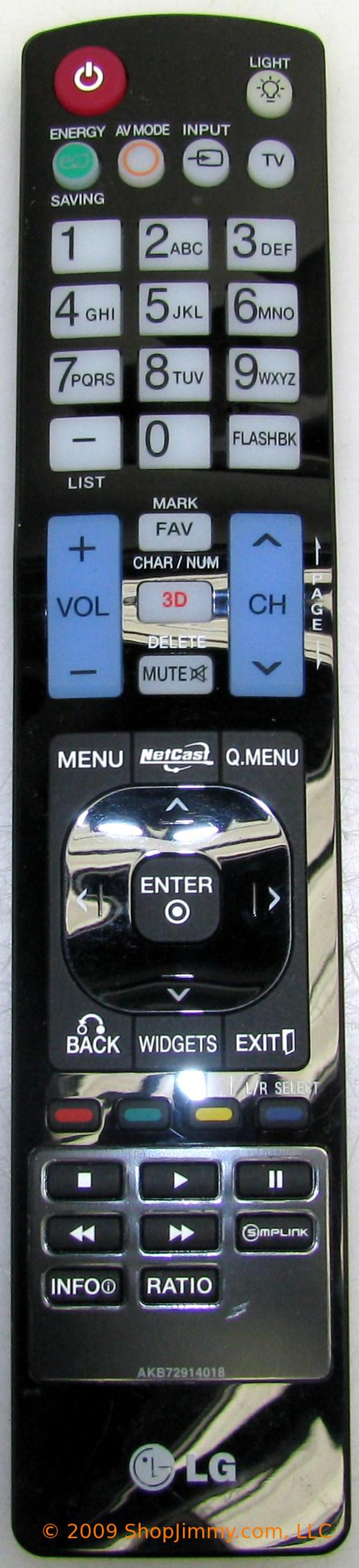 LG AKB72914018 Remote Control