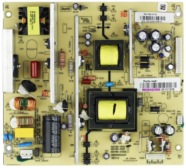 RCA RE46HQ1550 Power Supply / LED Board for LED60B55R120Q