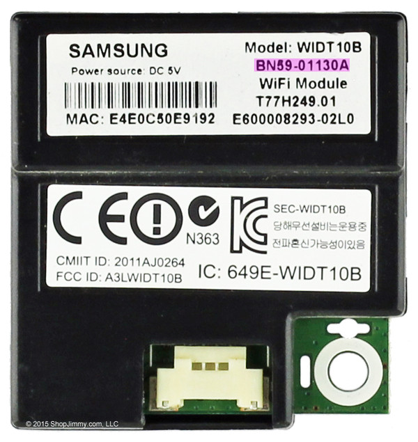 Samsung BN59-01130A (WIDT10B, T77H249.01) Wi-Fi Module