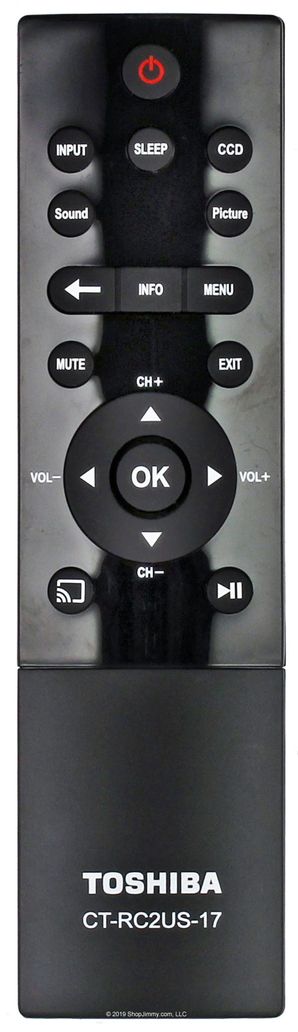 Toshiba PK11V02291I CT-RC2US-17 Remote Control -- New