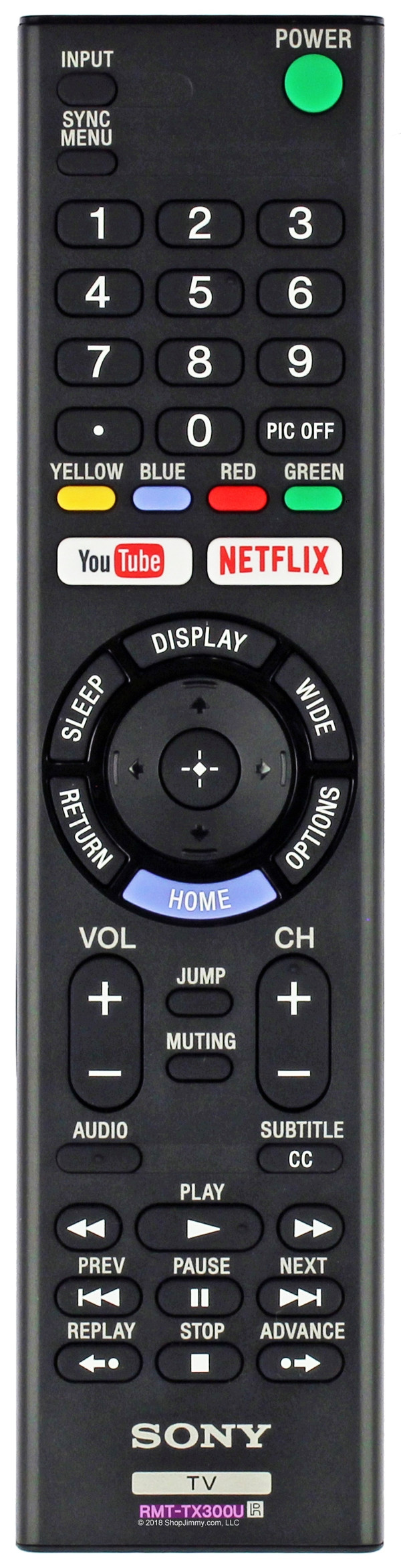 Sony 1-493-312-11 (RMT-TX300U) Remote Control - Open Bag