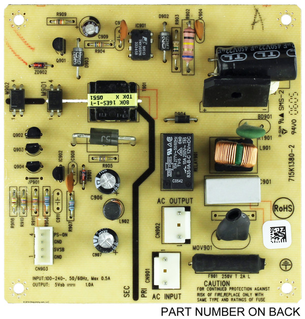 Magnavox 996500041350 Power Down Control Standby for 42MF230A/37