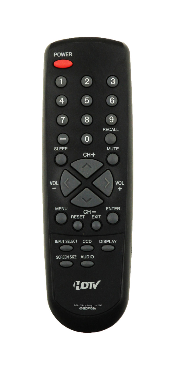 Sansui 076E0PV02A Remote Control