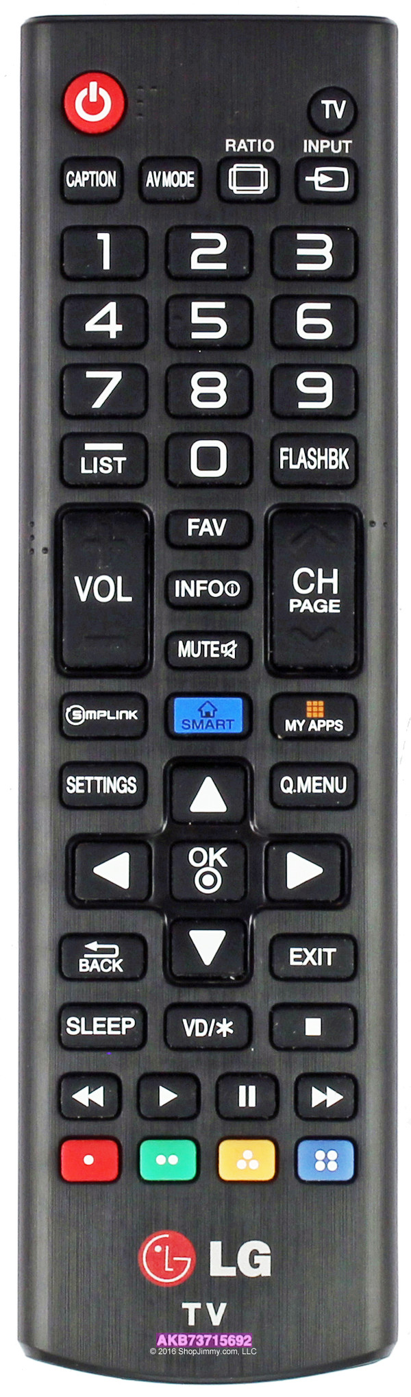 LG AKB73715692 Remote Control - New