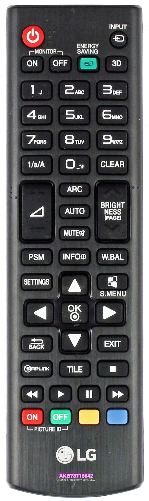 LG AKB73715642 Remote Control - New