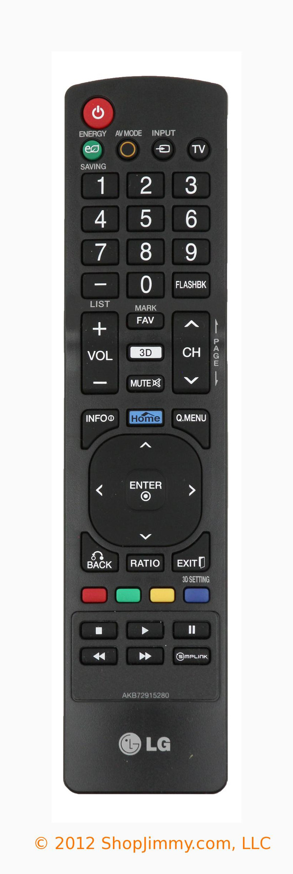LG AKB72915280 Remote Control