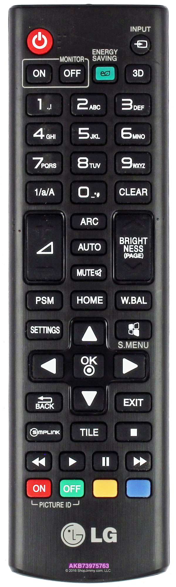 LG AKB73975763 Remote Control - New