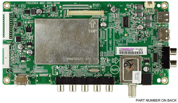 Vizio 756TXDCB02K011 Main Board for E390-A1 (LTMWNQHP Serial)