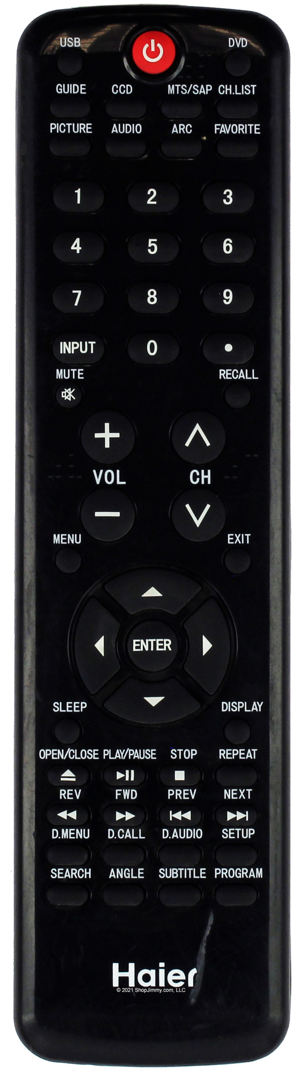 Haier HTR-D10 Remote Control -- Open Bag
