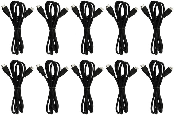 LOT OF 10 - 5' 4K Ultra HD HDMI Cable - Compatible with All LED TVs, Playstation, Xbox, Laptops & More - Black