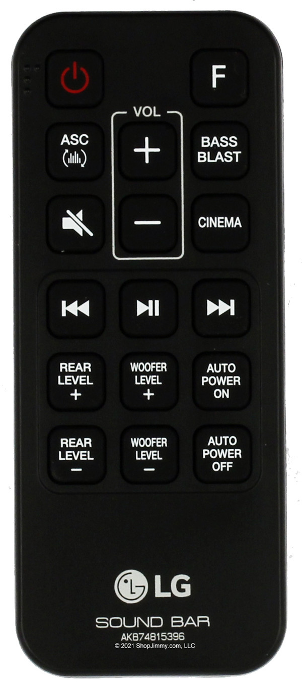 LG AKB74815396 Sound Bar Remote Control SJ4R SJ4Y SJ4Y-S SK4D SPH3B-W SPJ4 - BRAND NEW OEM