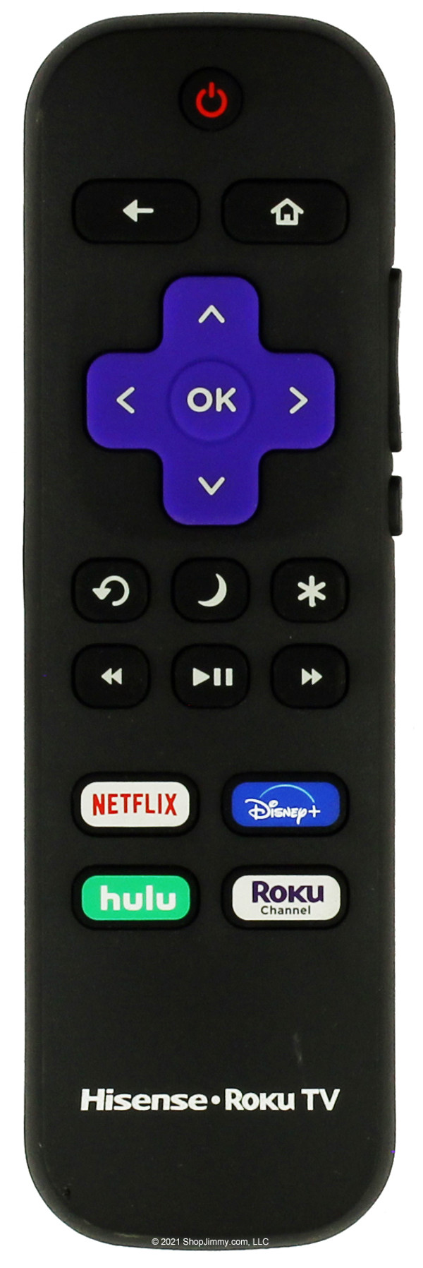 Hisense HU-RCRUS-21A 264778 Netflix Disney+ Hulu Roku Remote Control -- NEW