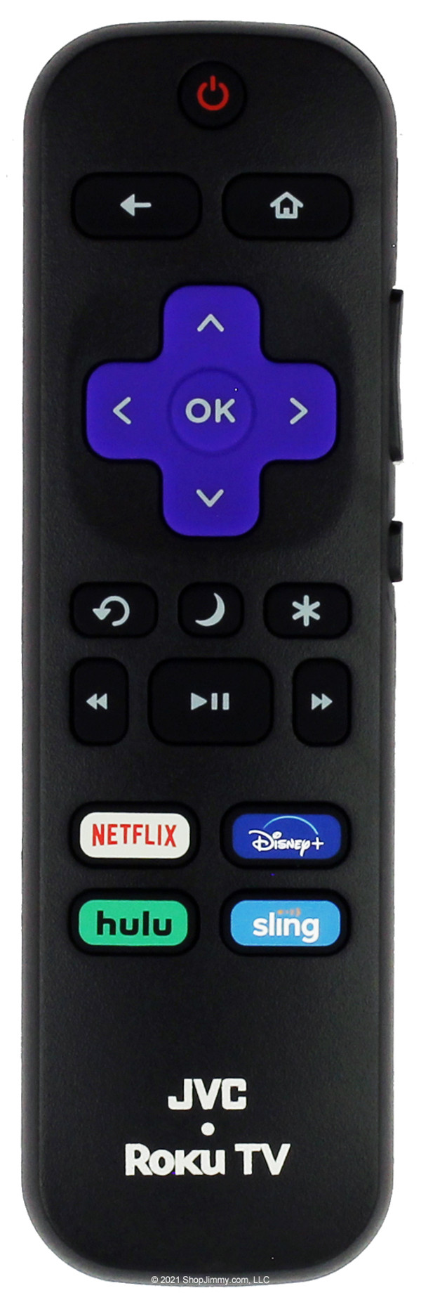 JVC 3226000885 Roku Remote Control Netflix, Disney+, Hulu and Sling -- Open Bag