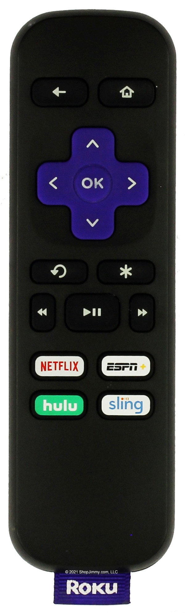 Roku 3226000619 Remote Control Netflix, ESPN+, Hulu and Sling -- Open Bag