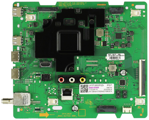 Samsung BN94-15765R Main Board for UN75TU8000FXZA (Version BB01)