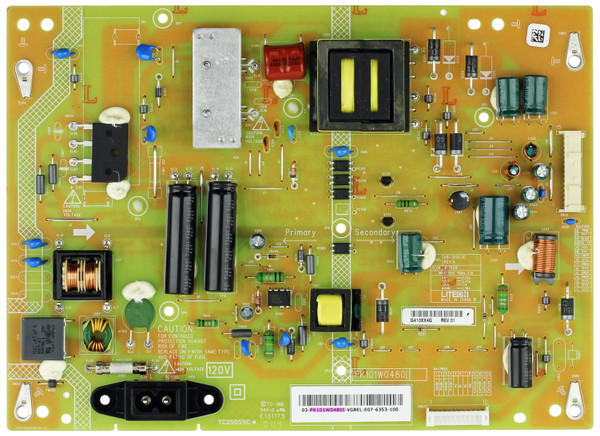 Toshiba 75037555 Power Supply / LED Board for 50L1400U / 50L3400U