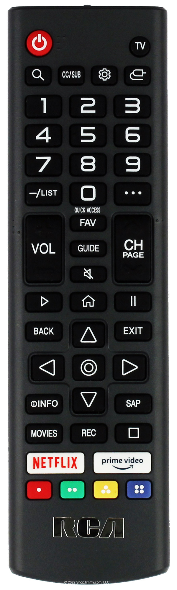 RCA Remote Control Version 12 RWOSU6547-B -- Open Bag