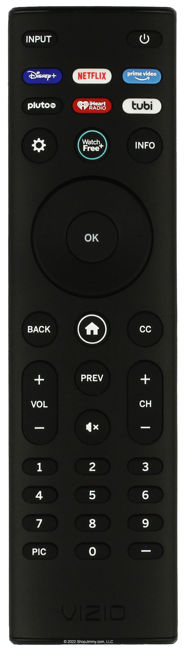 Vizio XRT140V4 Disney+ Netflix PrimeVideo Pluto iHeart Tubi Remote Control--Open