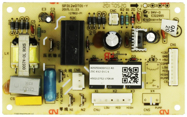 Soleus Air Dehumidifier SP312EDT01-Y A050504006522-R0 Power Board