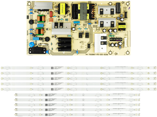 Insignia NS-55DF710NA19 Power Supply / LED Backlight Strips Bundle