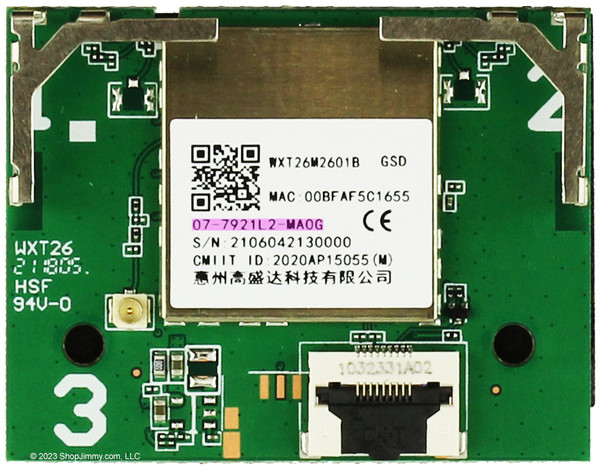 TCL 07-7921L2-MA0G Wi-Fi WiFi Wireless Module Board