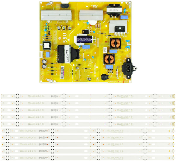 LG 55UJ6300-UA Power Supply/LED Backlight Strips Bundle