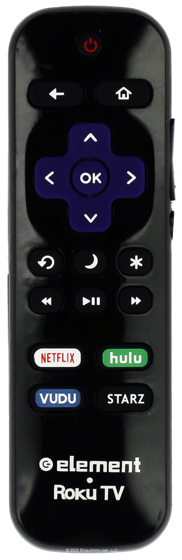 Element Netflix Hulu Vudu Starz Roku TV Remote Control -- NEW
