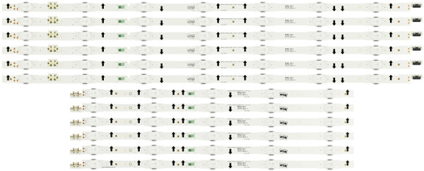 Samsung BN96-41386A/BN96-41387A LED Backlight Strips (12) NEW