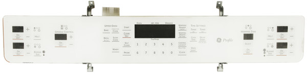 GE Oven WB27T11237 Control Board and Panel - White Overlay