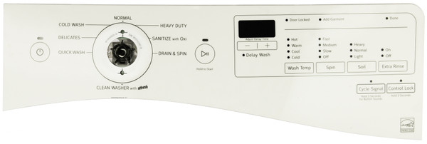 Whirlpool Washer W10825110 Control Panel