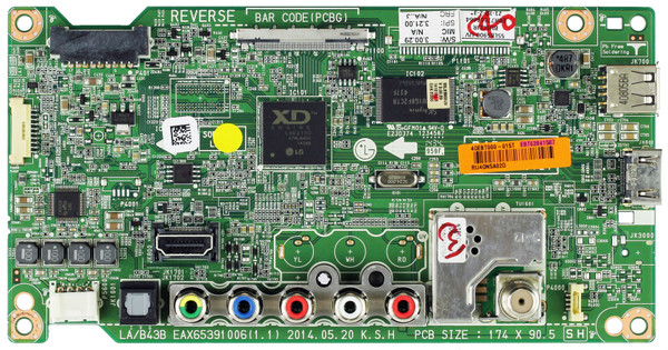 LG EBT62841587 Main Board for 55LB5900-UV.BUSCLJR