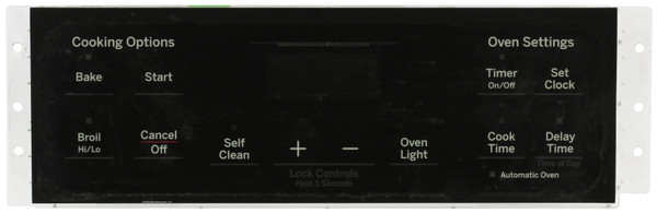 GE Oven WB27X26542 164D8450G154 Control Board  - Black Overlay