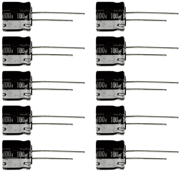 Lot of 10 100UT100 100uf @ 100V Hi Temp Radial Capacitor