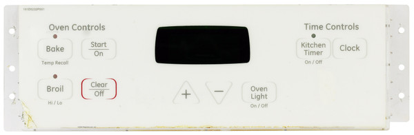 GE Oven WB27T11275 164D8450G017 Control Board  - White Overlay