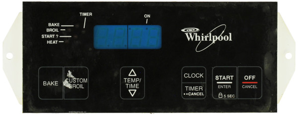 Whirlpool Range 8053151 Control Board W/ Black Overlay