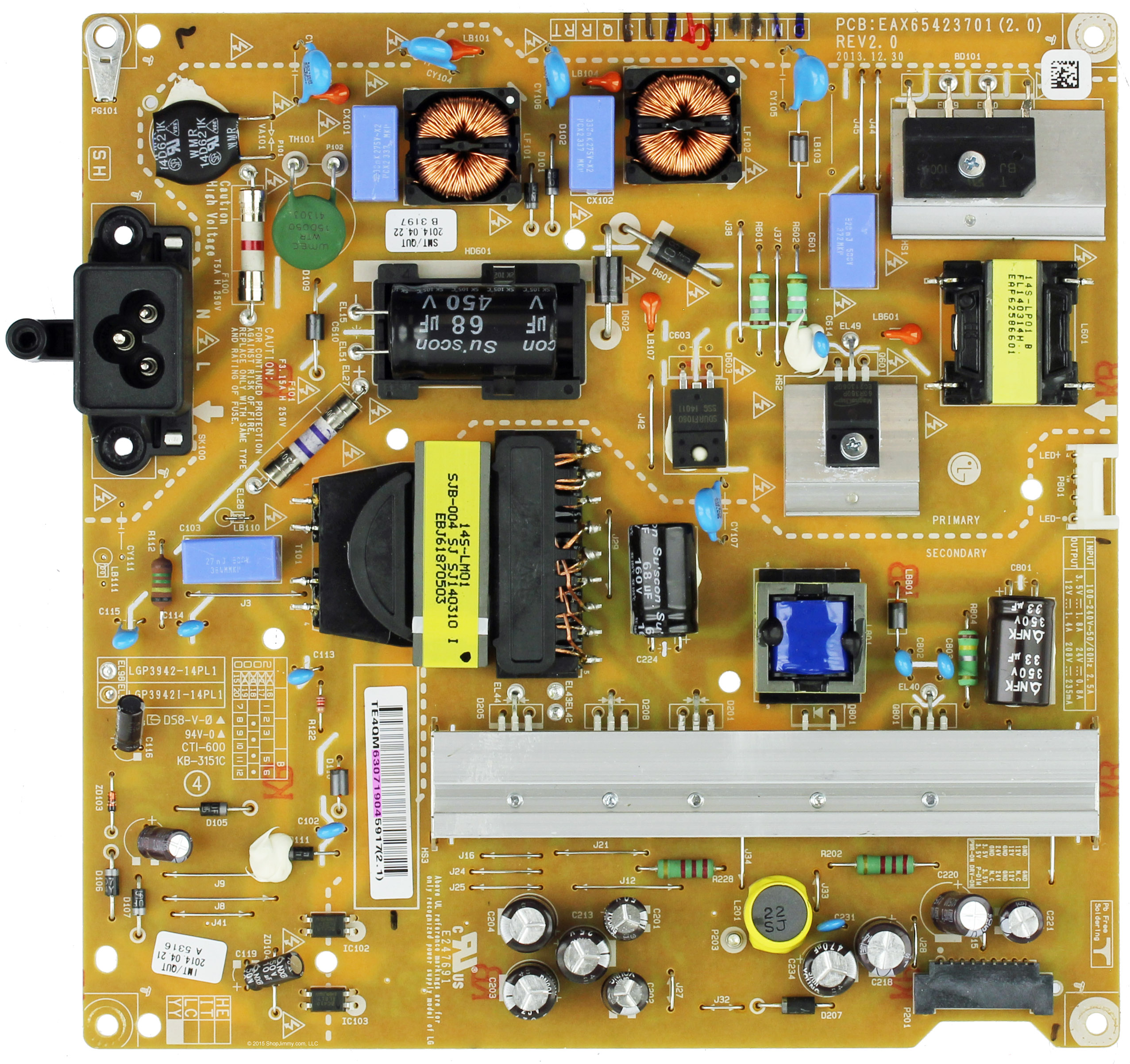 Lg Eay63071904 Power Supply Led Board Shopjimmy