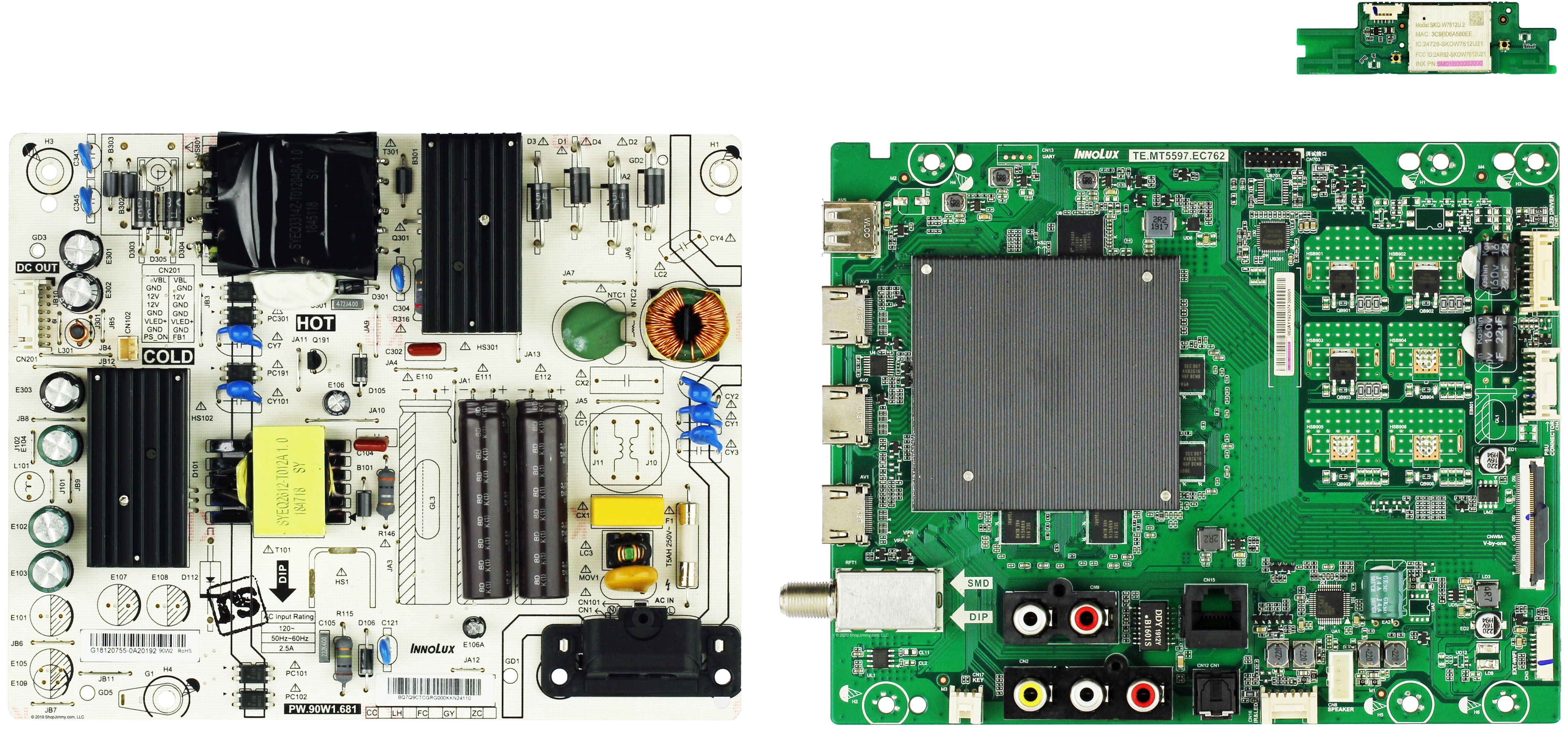 Vizio V405-G9 (LINIYALV Serial) Complete LED TV Repair Parts Kit