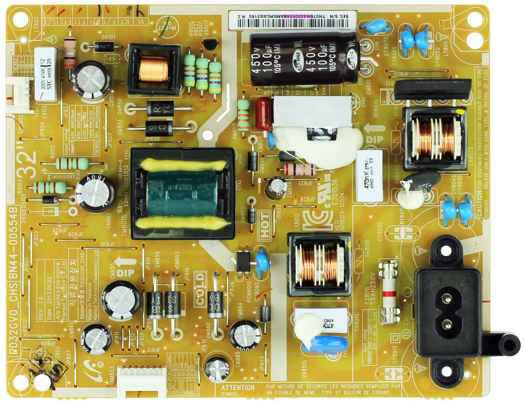 Samsung BN44-00554B (PD32GV0_CHS) Power Supply / LED Board