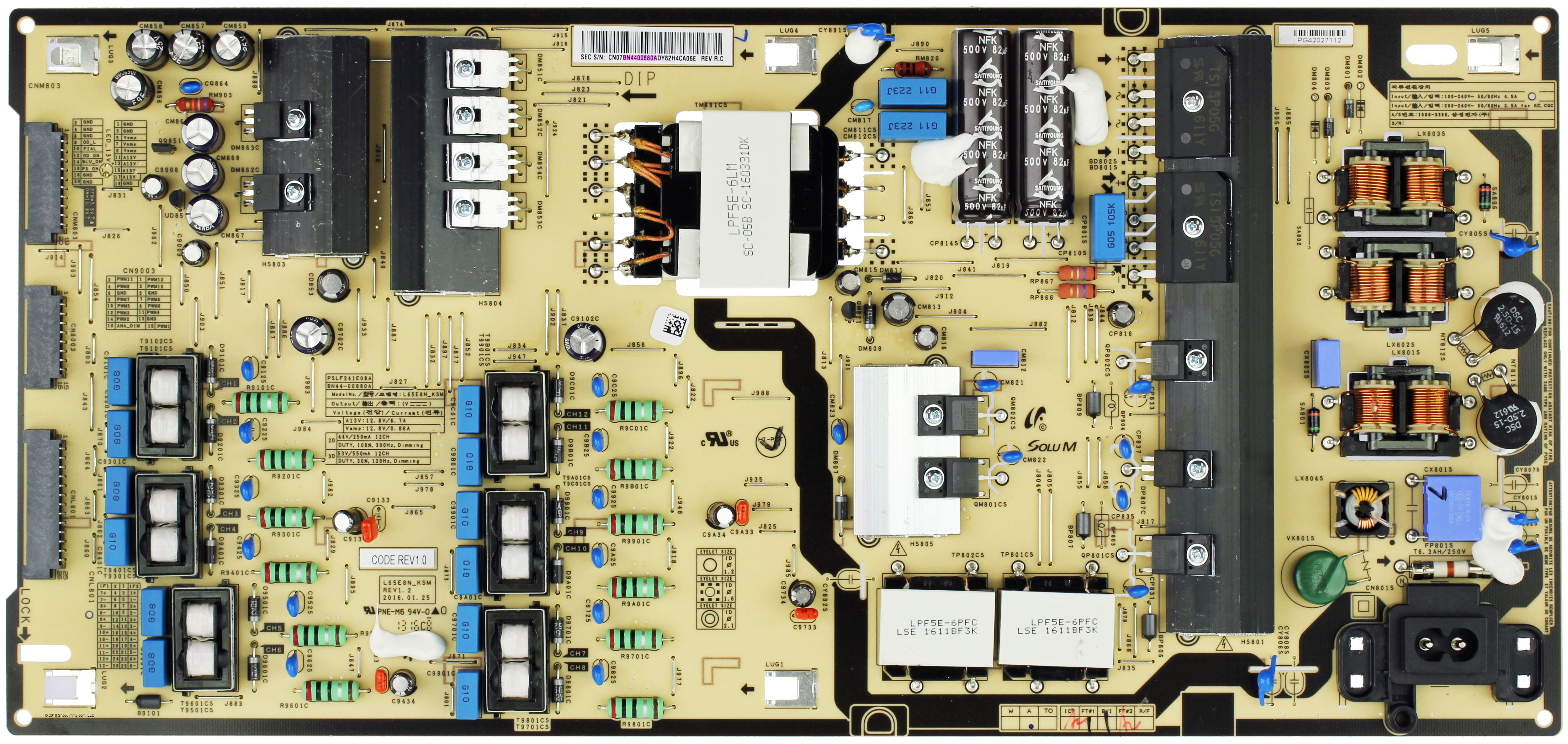 日本に Supply Power BN44-00880A Samsung / Board LED 手提げ・レッスンバッグ・入園グッズ
