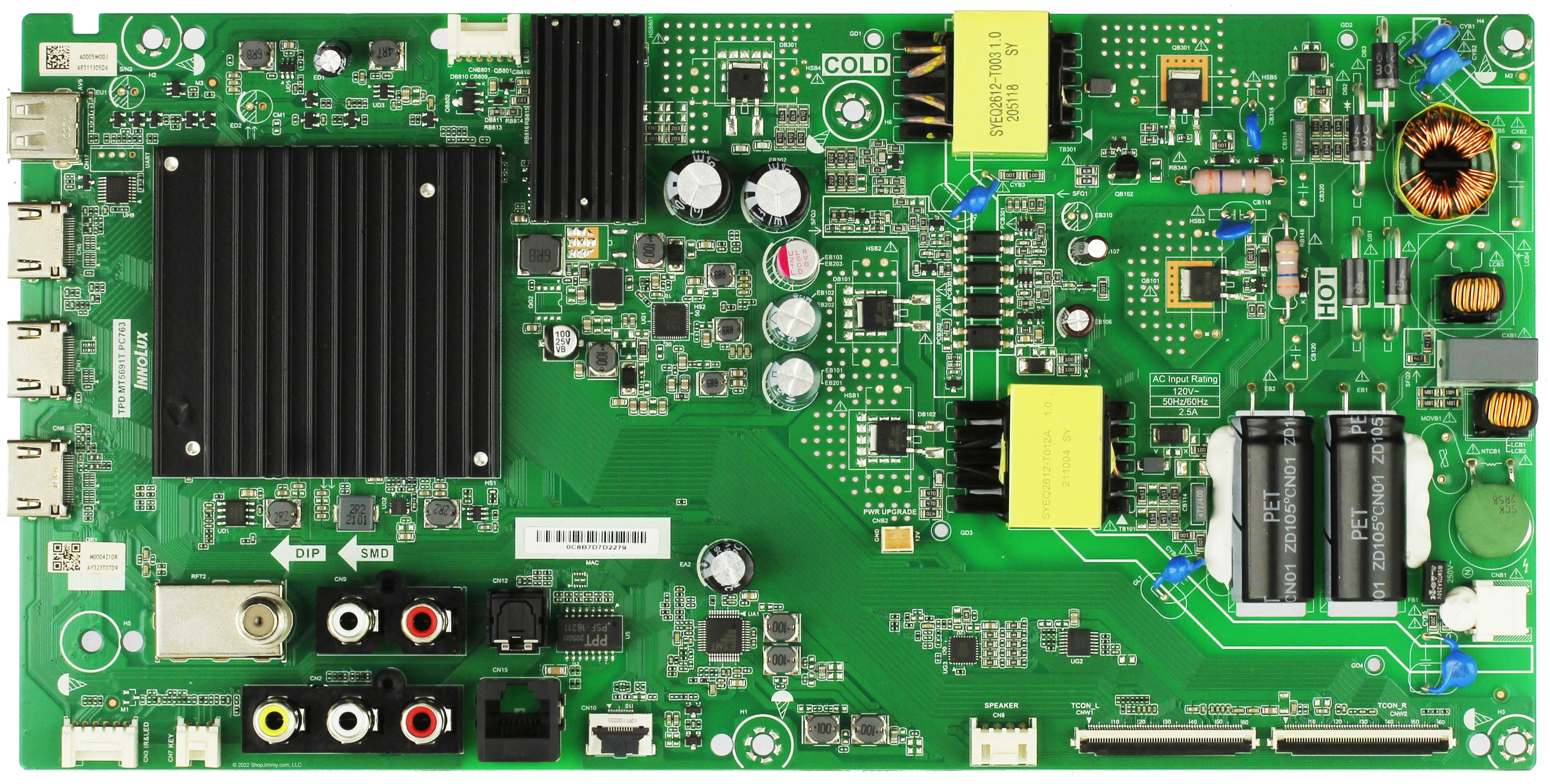 Vizio 6M03A0005G00J Main Board/Power Supply V505-J09 (LIAIF9L Serial)