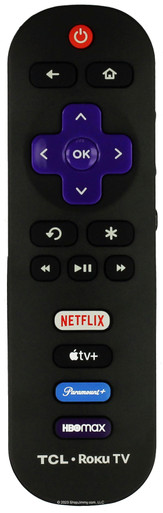 TCL 21001-000109 Remote Control Netflix AppleTV Paramount HBOMax -- NEW