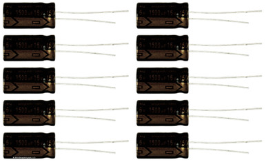 Condensatore Elettrolitico Rubycon 1500uF 16V 105°C 10x23mm - Montaggio PCB Radiale - Foto 2