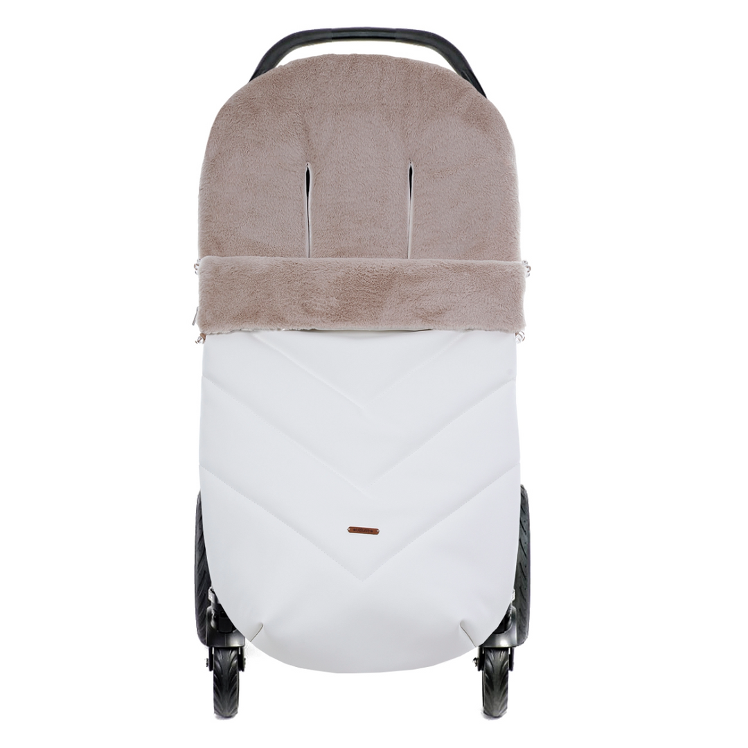 Uzturre White Beige Pushchair Footmuff
